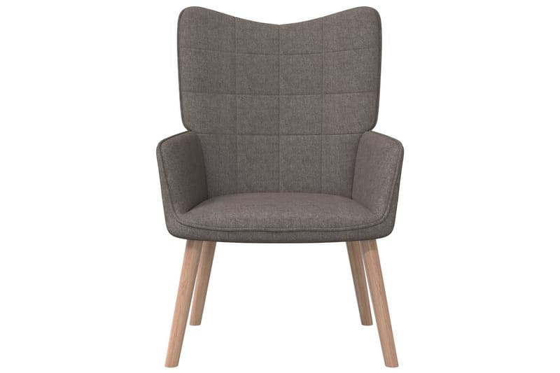 Vilstol med pall 62x68,5x96 cm taupe tyg - Grå - Möbler - Stolar & fåtöljer - Fåtölj