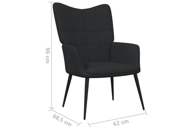Vilstol svart tyg - Svart - Möbler - Stolar & fåtöljer - Fåtölj