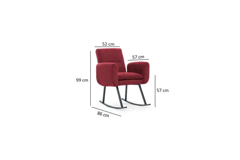 Wyndham Gungfåtölj - Maroon - Möbler - Stolar & fåtöljer - Fåtölj