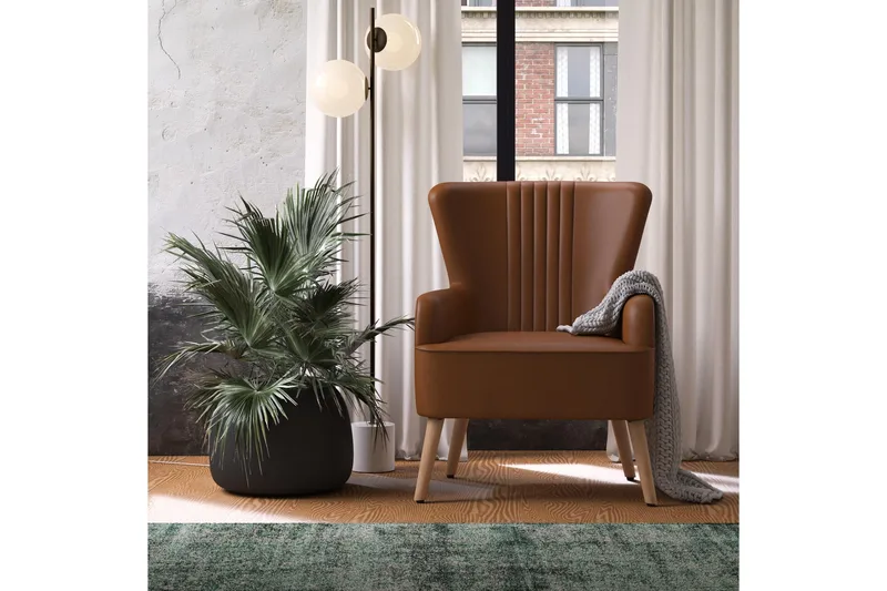 Wynn Fåtölj Brun - Dorel Home - Möbler - Stolar & fåtöljer - Fåtölj