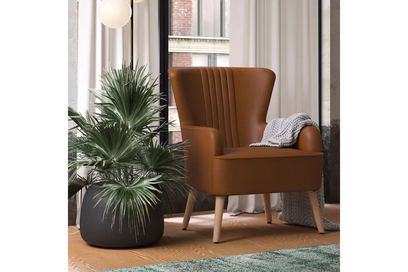 Wynn Fåtölj Brun - Dorel Home - Möbler - Stolar & fåtöljer - Fåtölj