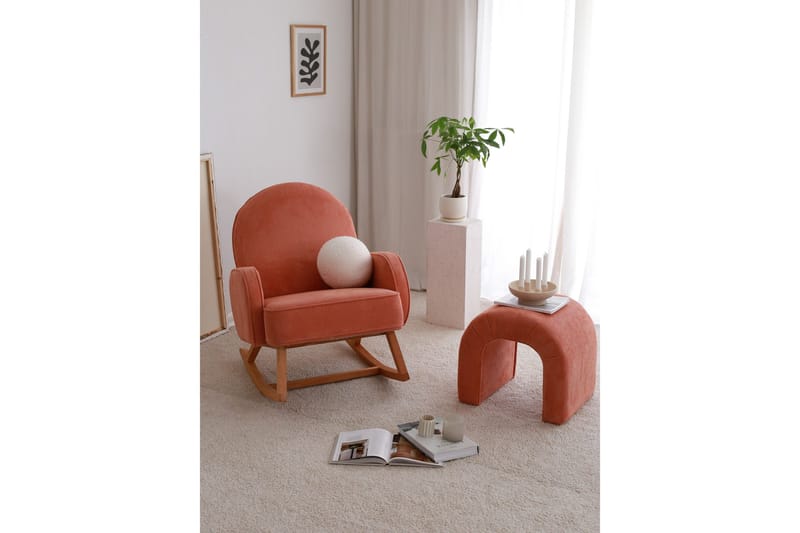 Yoko Fåtölj - Korall - Möbler - Stolar & fåtöljer - Gungstol