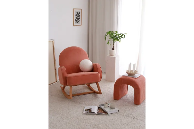 Yoko Fåtölj - Korall - Möbler - Stolar & fåtöljer - Gungstol