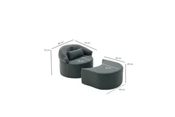 Zevon Bäddfåtölj - Antracit - Möbler - Soffa - Bäddsoffa - Bäddsoffa framåtbäddad