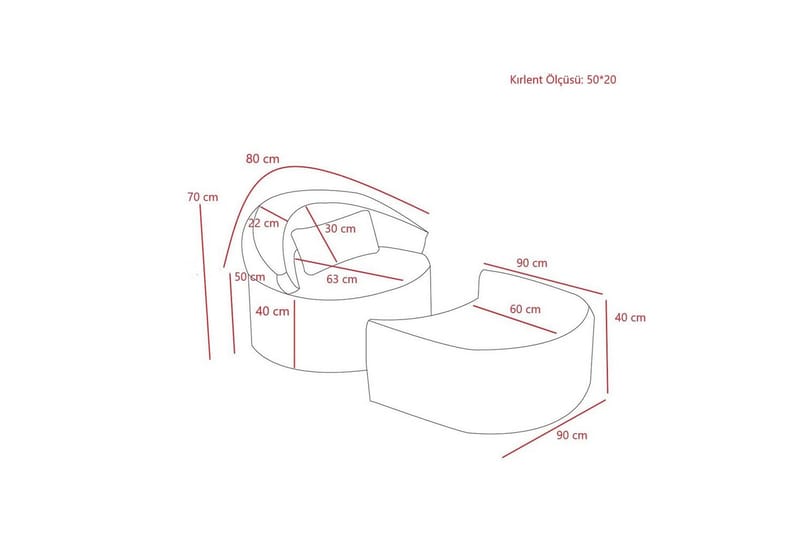 Zevon Bäddfåt ölj - Antracit - Möbler - Soffa - Bäddsoffa