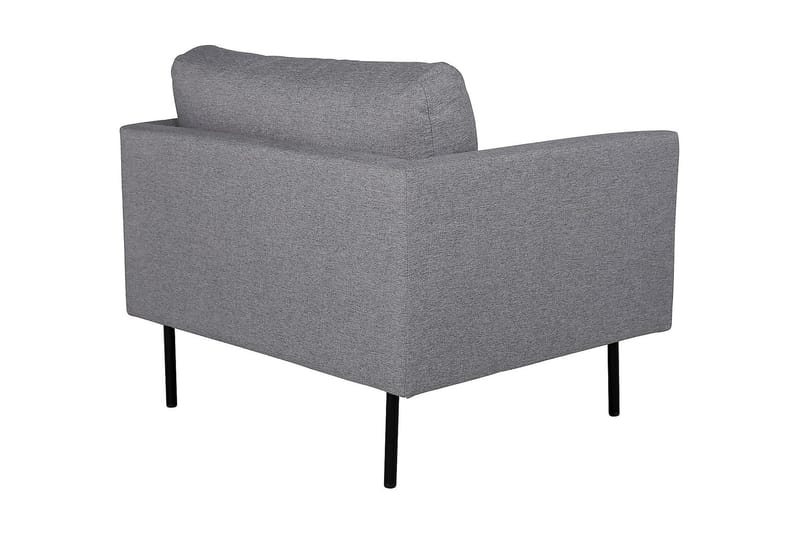 Zoom Modern Fåtölj i Tyg med Metallben - Grå - Möbler - Stolar & fåtöljer - Fåtölj