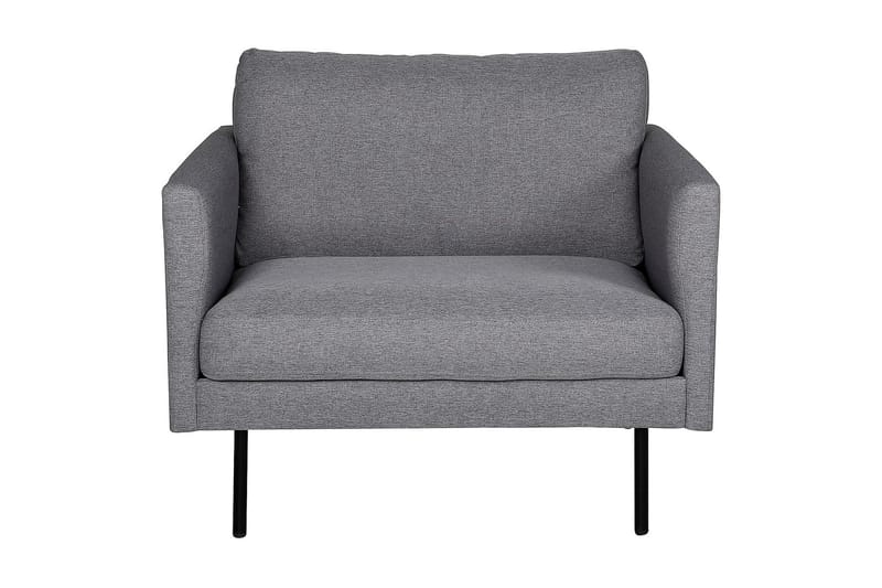 Zoom Modern Fåtölj i Tyg med Metallben - Grå - Möbler - Stolar & fåtöljer - Fåtölj