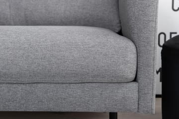 Zoom Modern Fåtölj i Tyg med Metallben - Grå - Möbler - Stolar & fåtöljer - Fåtölj