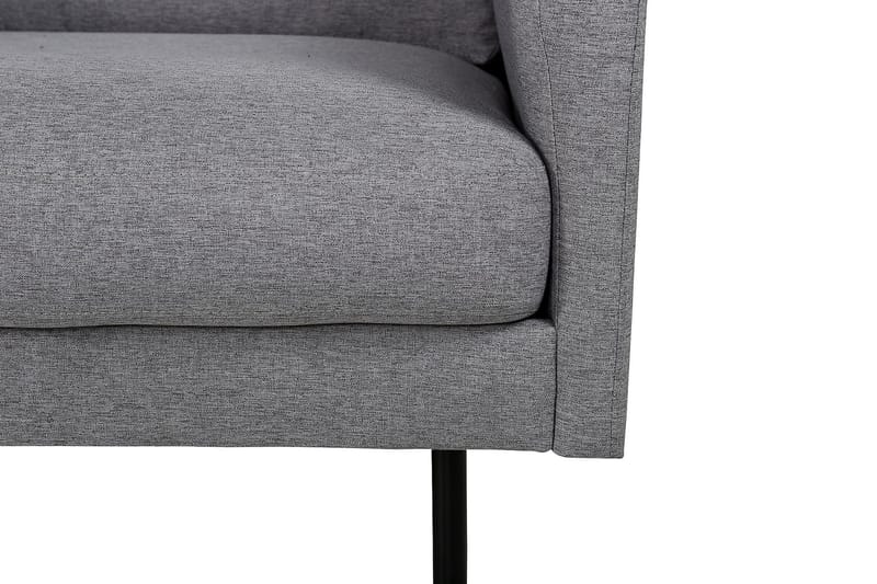 Zoom Modern Fåtölj i Tyg med Metallben - Grå - Möbler - Stolar & fåtöljer - Fåtölj
