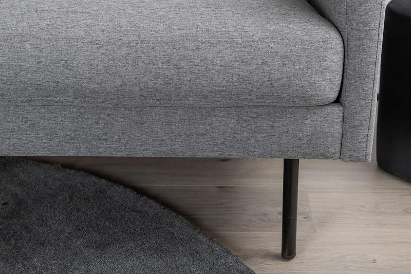 Zoom Modern Fåtölj i Tyg med Metallben - Grå - Möbler - Stolar & fåtöljer - Fåtölj
