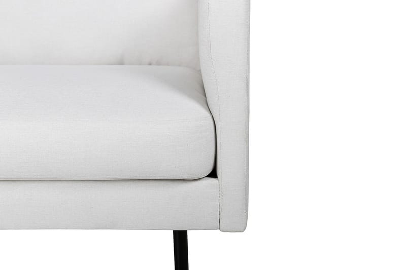Zoom Modern Fåtölj i Tyg med Metallben - Vit - Möbler - Stolar & fåtöljer - Fåtölj