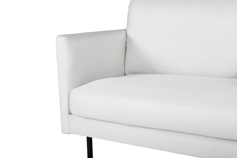 Zoom Modern Fåtölj i Tyg med Metallben - Vit - Möbler - Stolar & fåtöljer - Fåtölj