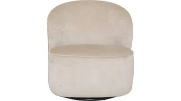 Zorevi Fåtölj med snurrfunktion i tyg - Beige - Möbler - Stolar & fåtöljer - Fåtölj