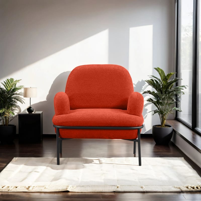 Zyricus Fåtölj Teddy - Tegelröd - Möbler - Stolar & fåtöljer - Fåtölj