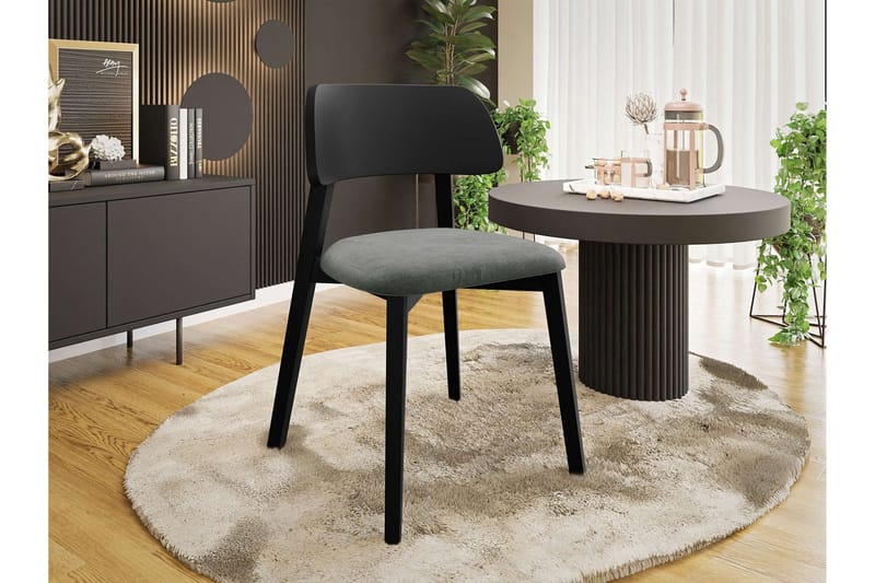 Flannery Matstol - Grå/Svart - Möbler - Stolar & fåtöljer - Matstol & köksstol