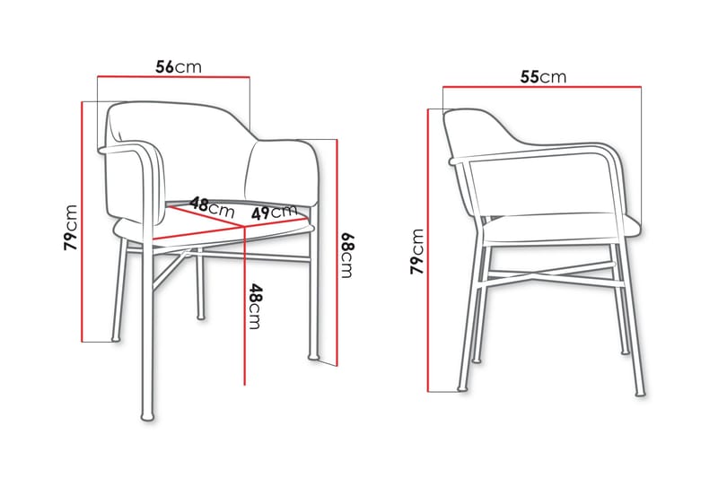 Floden Karmstol - Blå/Svart - Möbler - Stolar & fåtöljer - Matstol & köksstol