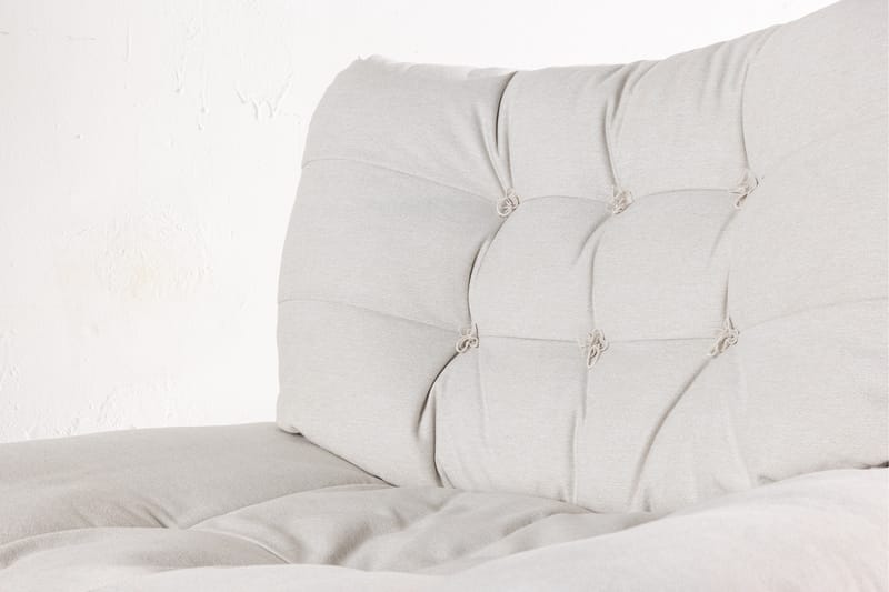 Florens Modern Oval Fåtölj i Tyg med Metallunderrede - Offwhite - Möbler - Stolar & fåtöljer - Fåtölj
