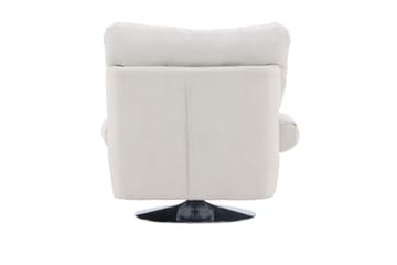 Florens Modern Oval Fåtölj i Tyg med Metallunderrede - Offwhite - Möbler - Stolar & fåtöljer - Fåtölj