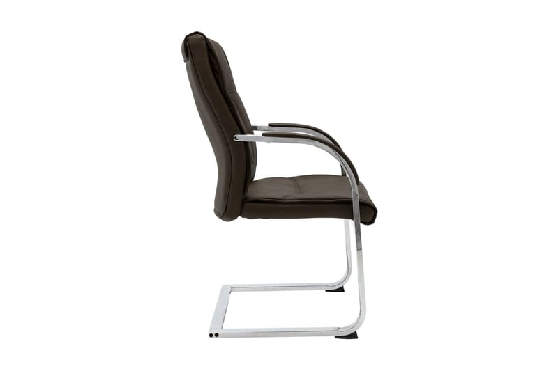 Fribärande kontorsstol brun konstläder - Brun - Kontorsstol & skrivbordsstol