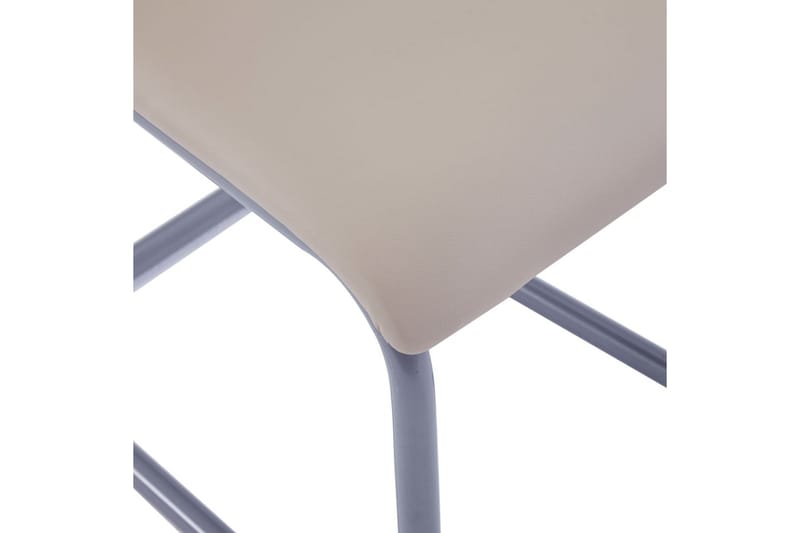 Fribärande matstolar 2 st cappuccino konstläder - Beige - Matstol & köksstol