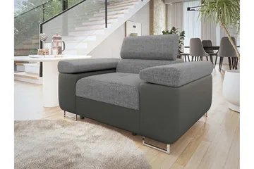 Gabina Fåtölj - Beige/Grå - Möbler - Stolar & fåtöljer - Fåtölj - Skinnfåtölj & läderfåtölj