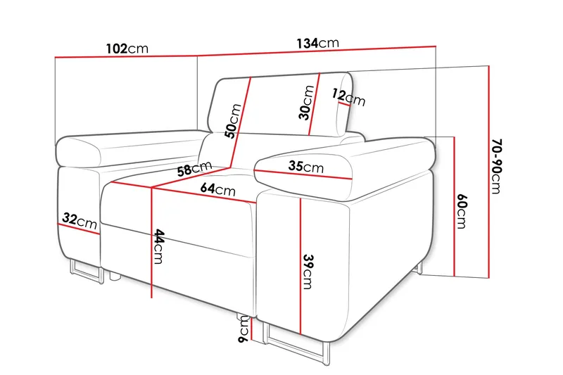 Gabina Fåtölj - Vit/Grå - Möbler - Stolar & fåtöljer - Fåtölj