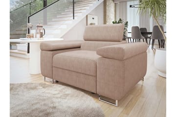 Gabina Modern Fåtölj i Tyg med Metallben - Rosa - Möbler - Stolar & fåtöljer - Fåtölj