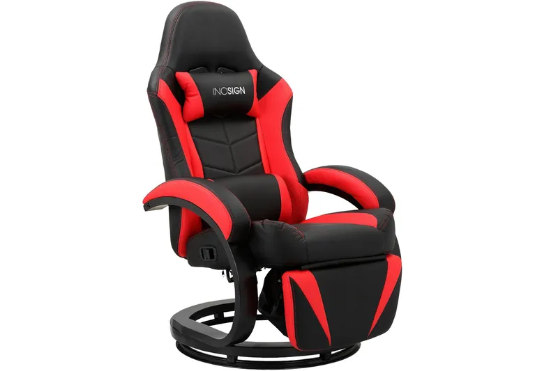 Manhel Gamingfåtölj, Svart/Röd