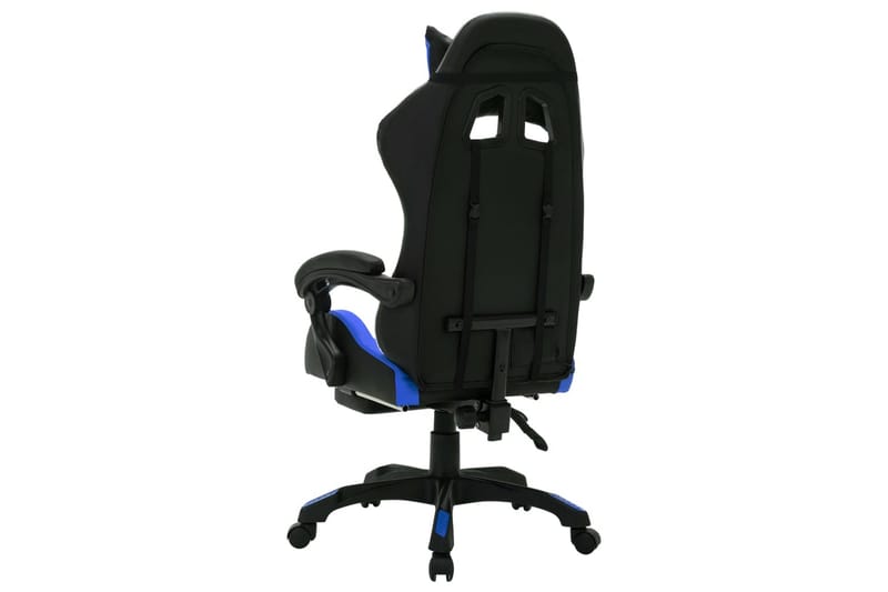 Gamingstol med RGB LED-lampor blå och svart konstläder - Flerfärgad - Kontorsstol & skrivbordsstol - Gamingstol