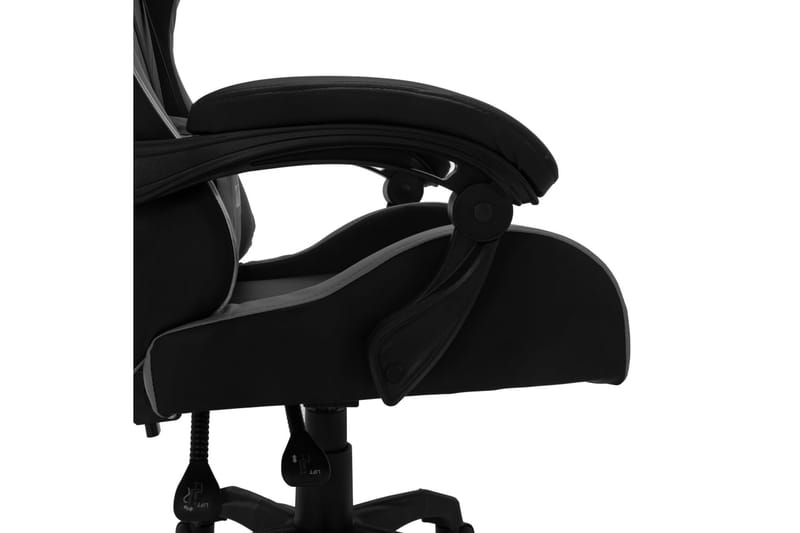 Gamingstol med RGB LED-lampor grå och svart konstläder - Flerfärgad - Möbler - Stolar & fåtöljer - Kontorsstol & skrivbordsstol