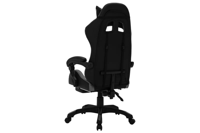 Gamingstol med RGB LED-lampor grå och svart konstläder - Flerfärgad - Möbler - Stolar & fåtöljer - Kontorsstol & skrivbordsstol