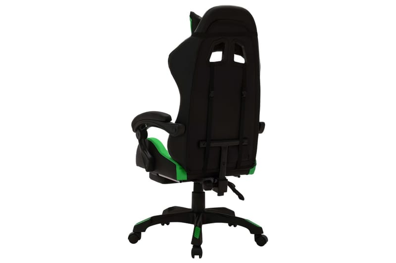 Gamingstol med RGB LED-lampor grön och svart konstläder - Flerfärgad - Möbler - Stolar & fåtöljer - Kontorsstol & skrivbordsstol