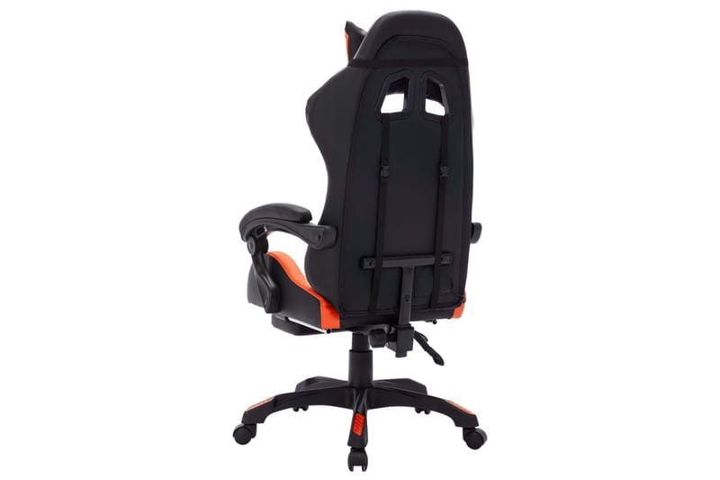 Gamingstol med RGB LED-lampor orange och svart konstläder - Flerfärgad - Möbler - Stolar & fåtöljer - Kontorsstol & skrivbordsstol