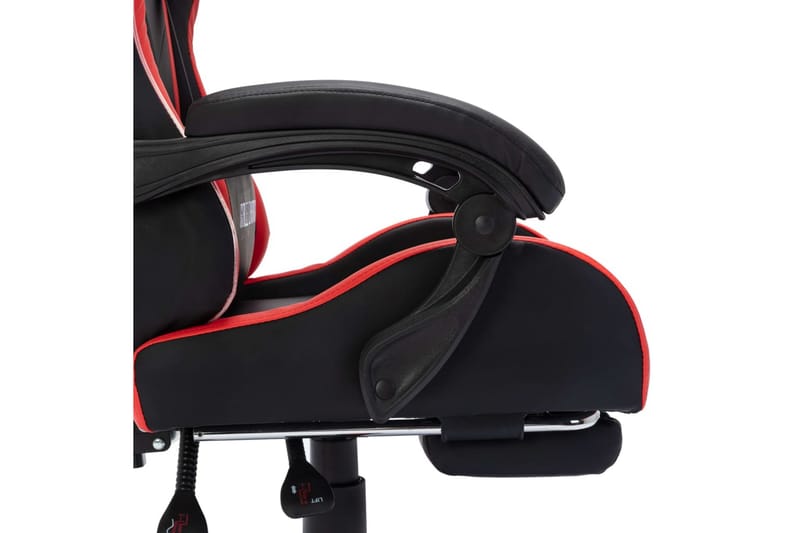 Gamingstol med RGB LED-lampor röd och svart konstläder - Flerfärgad - Kontorsstol & skrivbordsstol - Gamingstol