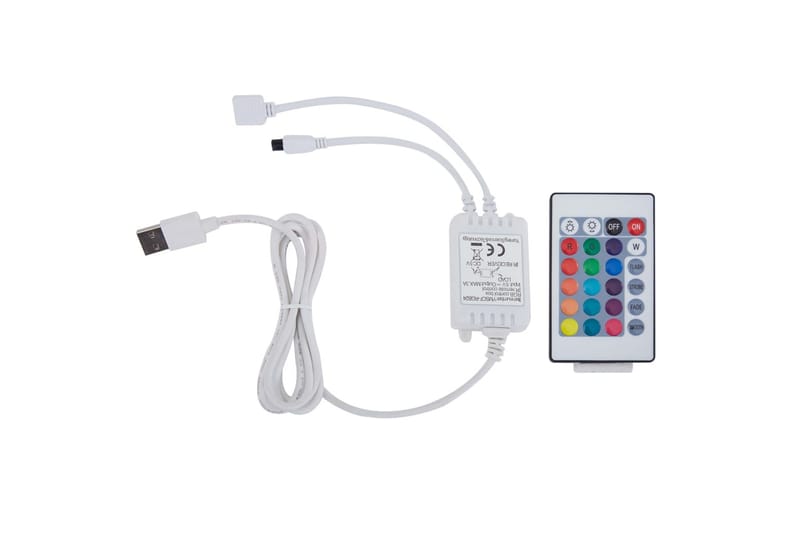 Gamingstol med RGB LED-lampor vit och svart konstläder - Flerfärgad - Möbler - Stolar & fåtöljer - Kontorsstol & skrivbordsstol