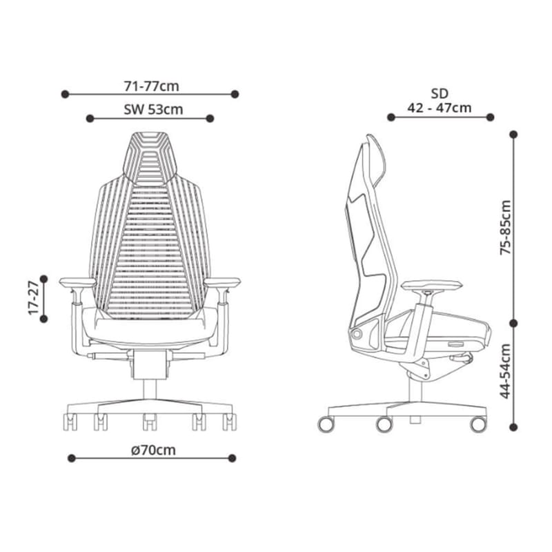 Gamingstol Ronin - svart/röd - Möbler - Stolar & fåtöljer - Kontorsstol & skrivbordsstol