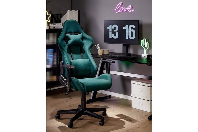 Gamingstol Warrior Grön/Svart - Grön/Svart - Möbler - Stolar & fåtöljer - Kontorsstol & skrivbordsstol