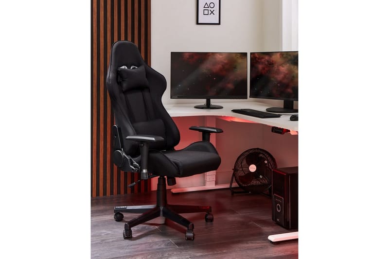 Gamingstol Warrior Svart - Svart - Möbler - Stolar & fåtöljer - Kontorsstol & skrivbordsstol