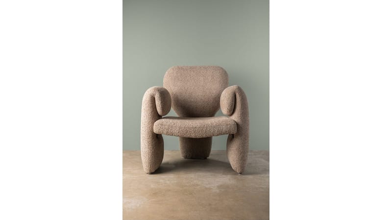 Geneve Modern Fåtölj i Boucle - Sandbeige - Möbler - Stolar & fåtöljer - Fåtölj