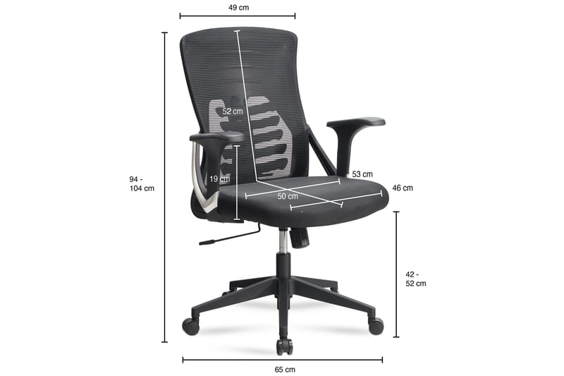 Gill Kontorsstol - Antracit - Möbler - Stolar & fåtöljer - Kontorsstol & skrivbordsstol