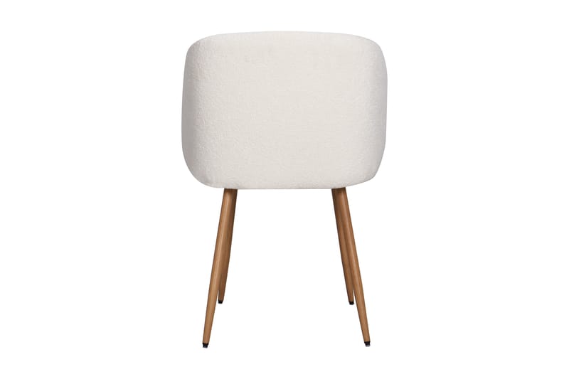 Greya Matstol med armstöd - Vit Bouclé / Metallben Brun - Möbler - Stolar & fåtöljer - Matstol & köksstol