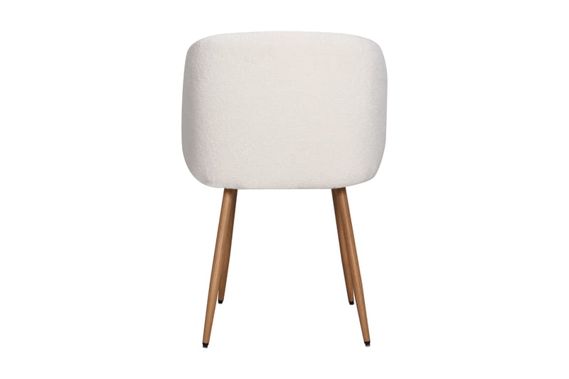 Greya Matstol med armstöd - Vit Bouclé / Metallben Brun - Möbler - Stolar & fåtöljer - Matstol & köksstol