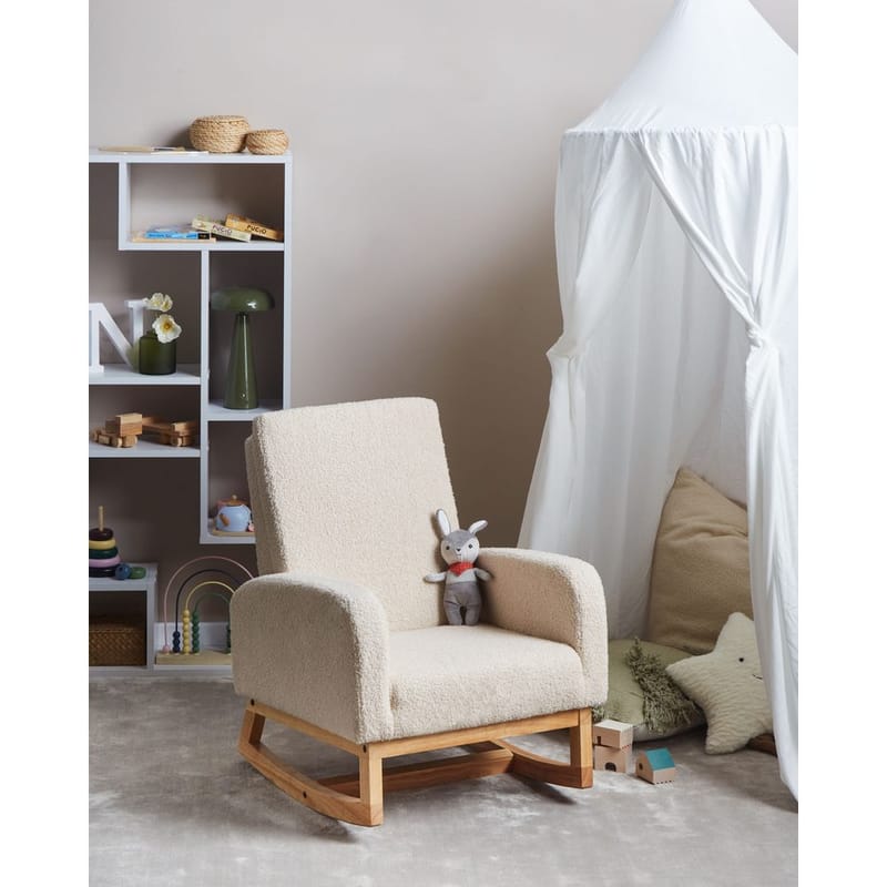 Gungfåtölj Norby - Beige, ljust trä - Möbler - Stolar & fåtöljer - Gungstol