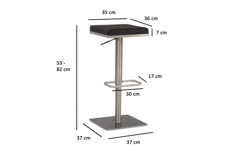 Gungi Barstol 82 cm - Silver - Möbler - Stolar & fåtöljer - Barstol & barpall