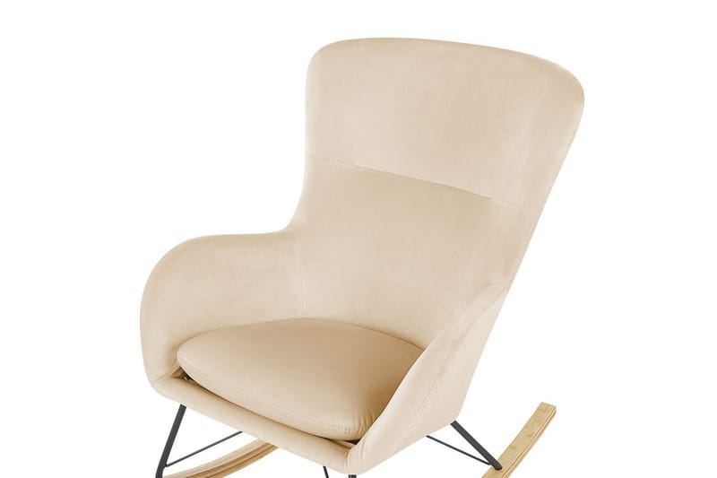 Gungstol Ellan - Beige, svart, ljust trä - Möbler - Stolar & fåtöljer - Fåtölj