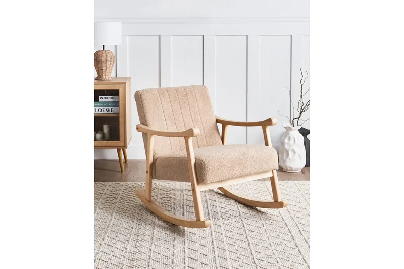 Gungstol Leknes - Beige, brun - Möbler - Stolar & fåtöljer - Fåtölj