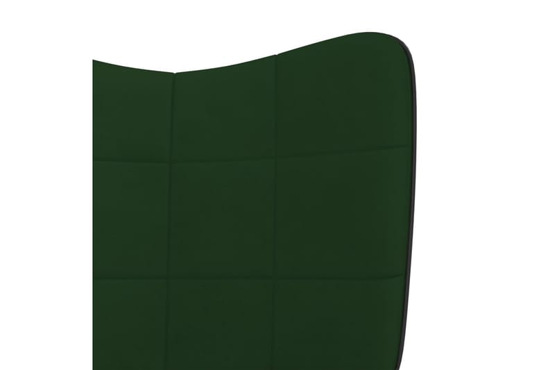 Gungstol mörkgrön sammet och PVC - Grön - Gungstol