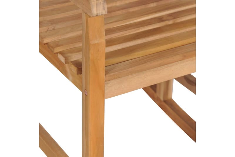 Gungstol med svart dyna massiv teak - Svart - Möbler - Stolar & fåtöljer - Gungstol