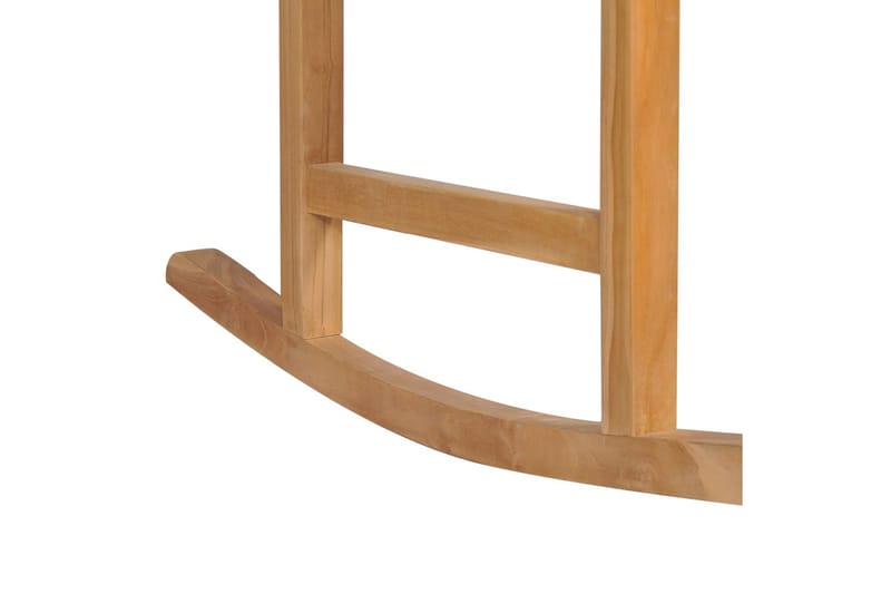 Gungstol med svart dyna massiv teak - Svart - Möbler - Stolar & fåtöljer - Gungstol
