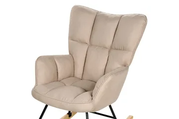 Gungstol Oulu - Beige, svart, ljust trä - Möbler - Stolar & fåtöljer - Fåtölj